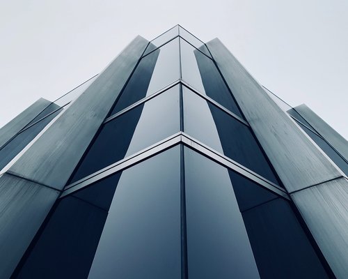 View of a modern office building in Bengaluru, India